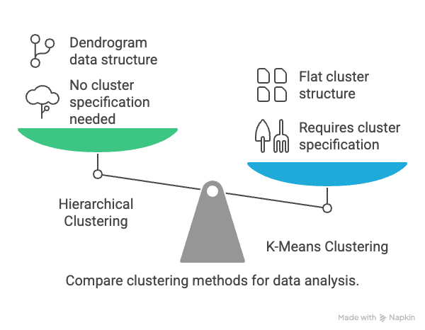 Compare clustering methods for data analysis
